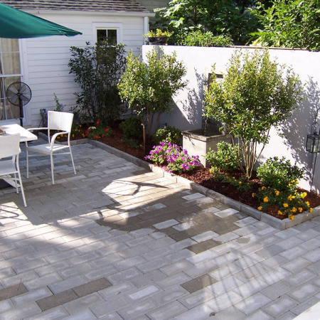 paved courtyard