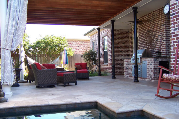 The end result offers the homeowner a dedicated space to relax, entertain and grill.