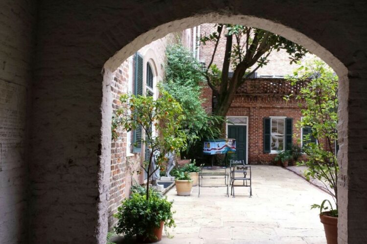 arched entrance to New Orleans Historic Collection