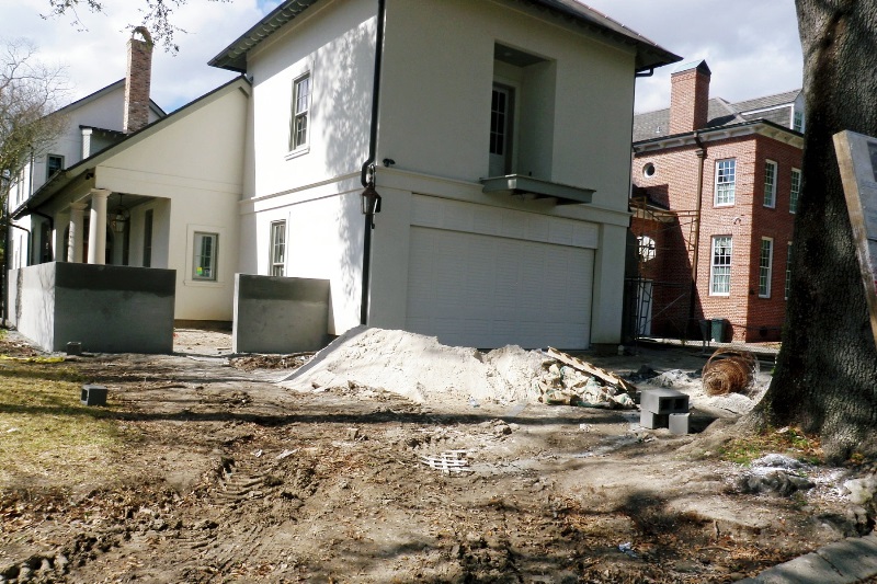 New Orleans courtyard BEFORE construction with Exterior Designs