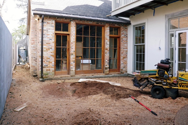 New Orleans courtyard BEFORE construction with Exterior Designs