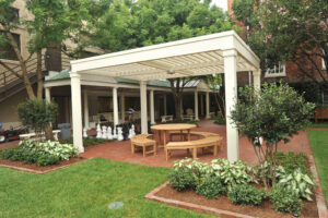 St George Episcopal School outdoor classroom and common area