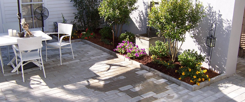 paved courtyard